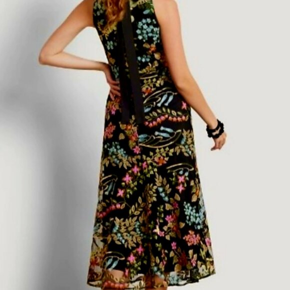 Sam Edelman Women's Black Tie Neck Long Semi-Formal Sheath Dress 2 NWT - Picture 3 of 6